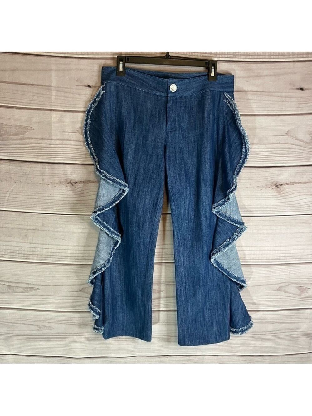 ALEXIS Nikko Straight Leg High Rise Cropped Ruffle Pants - Picture 5 of 13